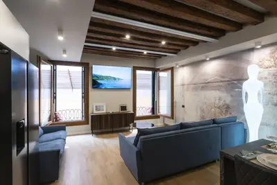Area soggiorno di Rialto Prestige Apartment