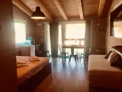 Letto o letti in una camera di Mini Alloggi Il Vigneto del Borgo