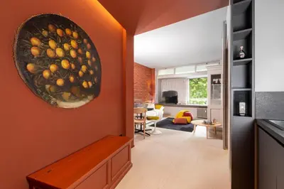 Area soggiorno di Orange Loft Treviso