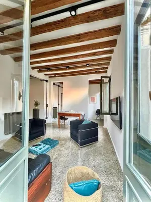 Area soggiorno di Ca' Rolina a Venezia-Cannaregio