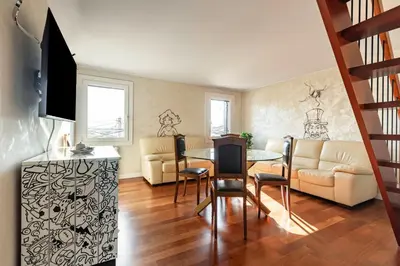 Area soggiorno di GuestHost - Affaccio sul Brenta - bright apartment in Oriago