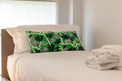 Letto o letti in una camera di Francesco e Giulia - Appartamento n 3