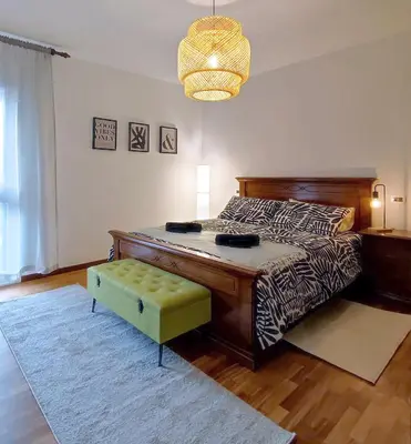 Letto o letti in una camera di Casa Flora