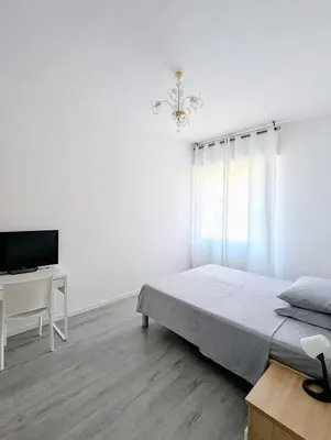 Letto o letti in una camera di Casa Molise