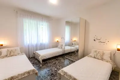 Letto o letti in una camera di Al frutteto