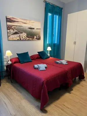 Letto o letti in una camera di Bella Meimei
