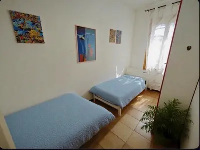 Letto o letti in una camera di Cacciatore