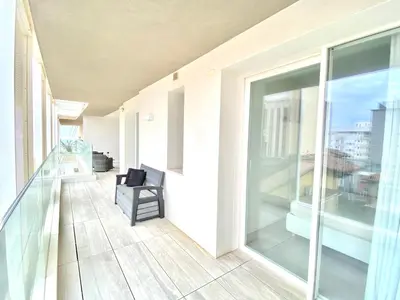Area soggiorno di Tahiti Suite Frontemare - Jesolo - FAMILY APARTMENT