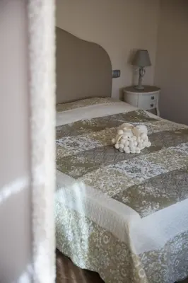 Letto o letti in una camera di Antica Dimora Stucky