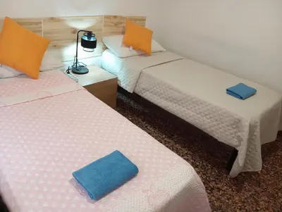 Letto o letti in una camera di 晨光之家