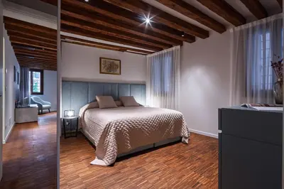 Letto o letti in una camera di Ca' Vida Mezzà