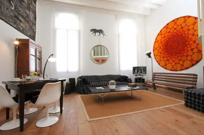TV o dispositivi per l'intrattenimento presso Apartment Design Loft, 400m from Rialto's Bridge