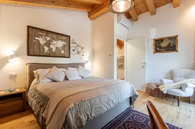 Letto o letti in una camera di Stylish house near Venice With Parking
