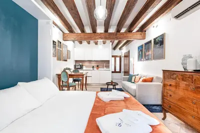 Letto o letti in una camera di Guggenheim Studio