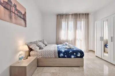 Letto o letti in una camera di Bd home