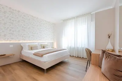 Letto o letti in una camera di NUOVO Luminoso 36 Giardino - Treviso Venice