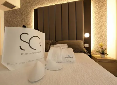 Letto o letti in una camera di Hotel Mioni Royal San