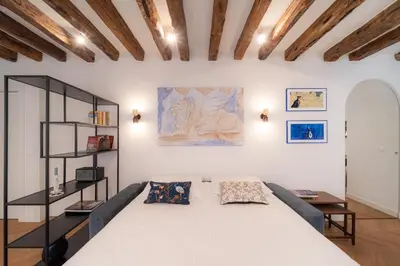 Letto o letti in una camera di Ca' del Bacino - San Marco