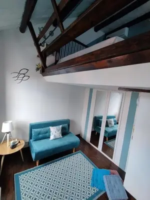 Letto o letti in una camera di Ca' del Bovolo