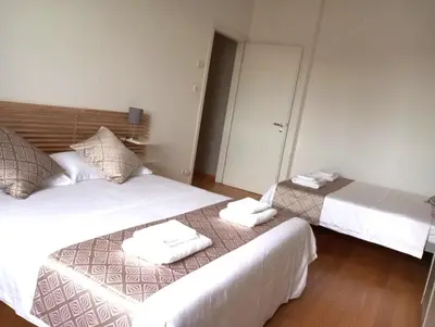 Letto o letti in una camera di Quietnest Venice Station Flat 86sqm 100m to Bus Station 300m to Train Station