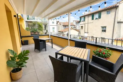 Balcone o terrazza di Elegant One-Bedroom Apartment with Private Terrace- steps from Basilica del Santo