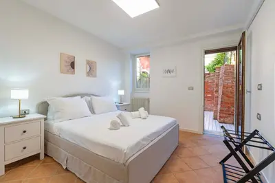 Letto o letti in una camera di Ca' delle Muneghe