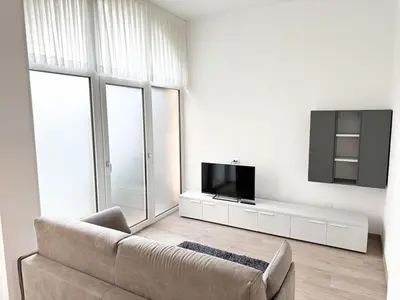 TV o dispositivi per l'intrattenimento presso Two-bedroom within walking distance of the center