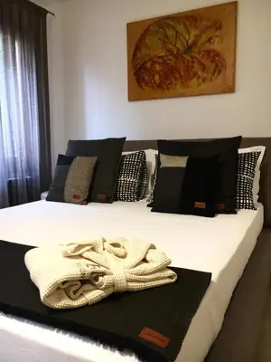 Letto o letti in una camera di B&B Fortuny
