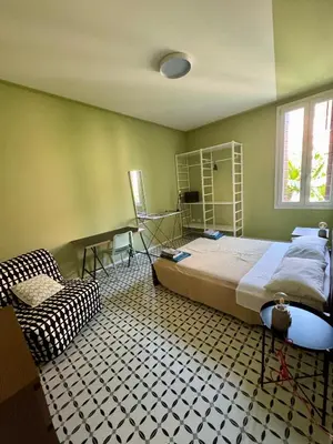 Letto o letti in una camera di The trainmans apartment