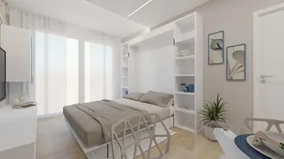 Letto o letti in una camera di Jesolo Pineta Fronte Mare - Jl Blue Apartments C5