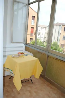 Letto o letti in una camera di Casa Amarilla Sacra Famiglia Padova