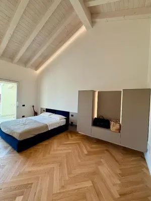 Letto o letti in una camera di Luxury Beach and Pool House Jesolo