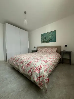 Letto o letti in una camera di Blue House - cozy ground floor apartment