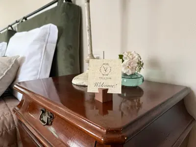 Letto o letti in una camera di Villa Zane