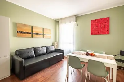 Area soggiorno di GuestHost - Porta Portello Cozy Apartment Padova