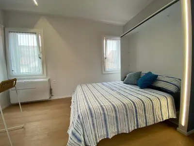 Letto o letti in una camera di Monolocale centro Chioggia