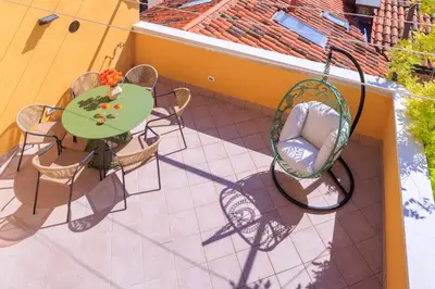 Balcone o terrazza di Casa dell'Aviatore con terrazza sul giardino