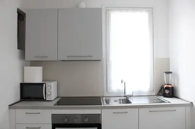 Cucina o angolo cottura di Second-floor apartment in Chioggia's main square