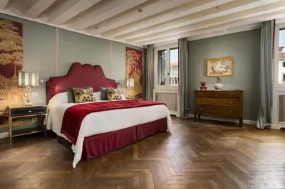 Letto o letti in una camera di Palazzo Loredan Grand Canal