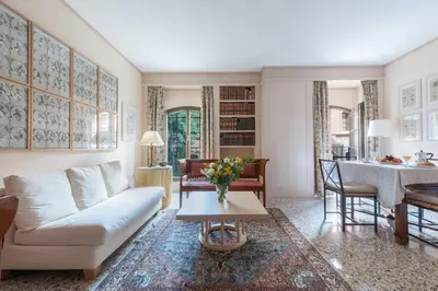 Area soggiorno di Ca' delle Stampe, your oasis of tranquility in Venice