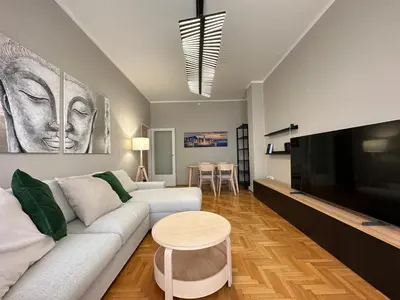 TV o dispositivi per l'intrattenimento presso NEW modern Flat in the Heart of Treviso