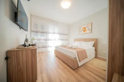 Letto o letti in una camera di Abano Terme-Luxury Suites, 4 ospiti-free parking