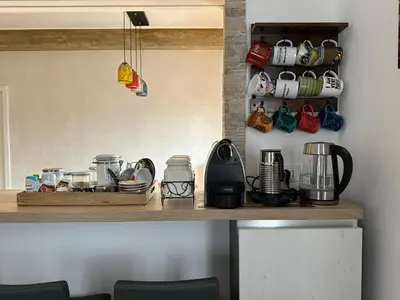 Set per la preparazione di tè e caffè presso Venezia-Mestre Train Station Relax Suites