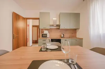 Cucina o angolo cottura di Unico Apt 3B, 2 ospiti, Parcheggio gratis, 10 minuti da Venezia