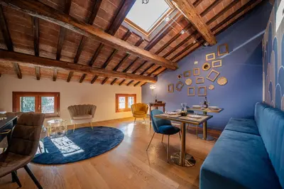 Area soggiorno di Palazzo delle Tre Lune Apartments