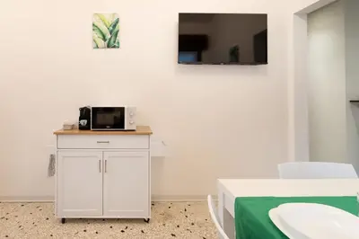 TV o dispositivi per l'intrattenimento presso Al Pettirosso family apartment