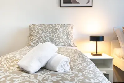 Letto o letti in una camera di 10 minutes to Venice, for 7, new & fully equipped