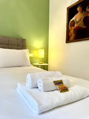 Letto o letti in una camera di Ruhiges Apartment mit privatem Eingang