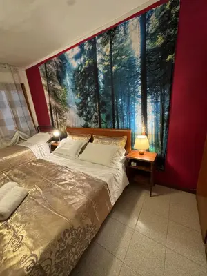 Letto o letti in una camera di Palazzo AD#####