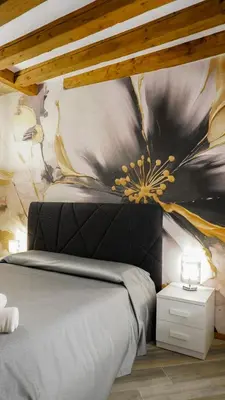 Letto o letti in una camera di Modern Apartment